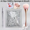 3 pcs Set of 100 Sponge Pieces + 1 Clip + 1