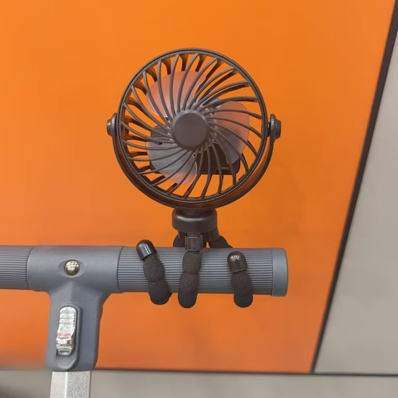 A 360° Rotating Flexible Handheld Clip Fan