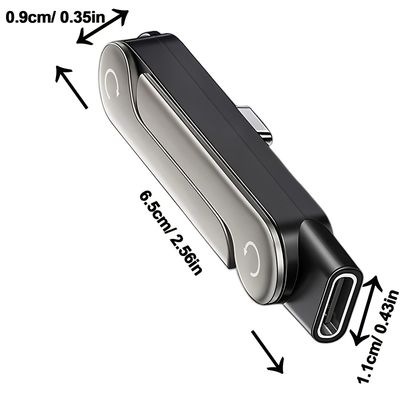 1/2/3pcs Type C Phone Charging Bracket Adapter 2 in 1