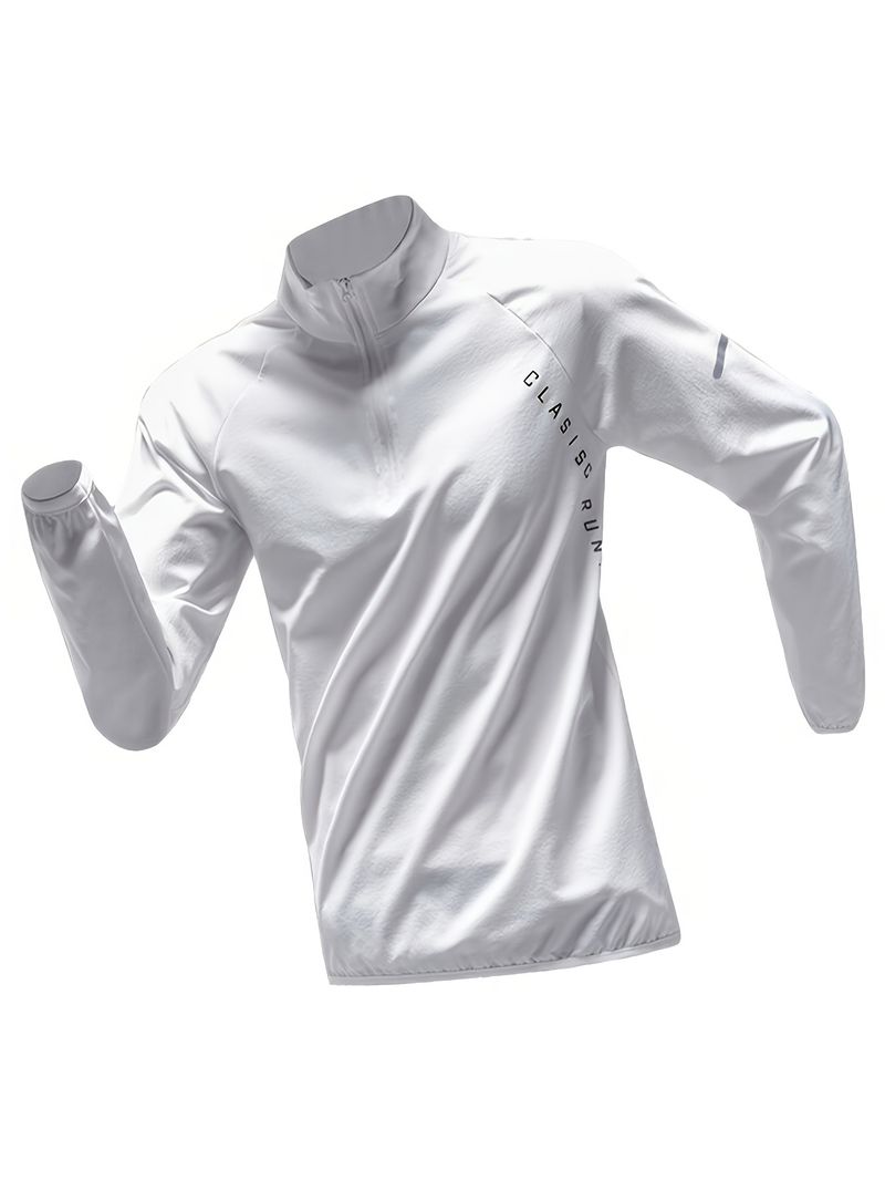 2pcs Men's Long Sleeve Half-Zip Windproof Quick-Dry