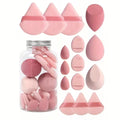 15pcs makeup sponge set in a drift bottle