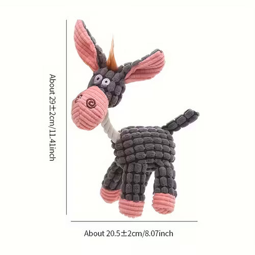 Plush Donkey Shaped Pet Dog Toy