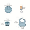 5pcs Toddler Silicone Dinnerware Set - Food-Grade