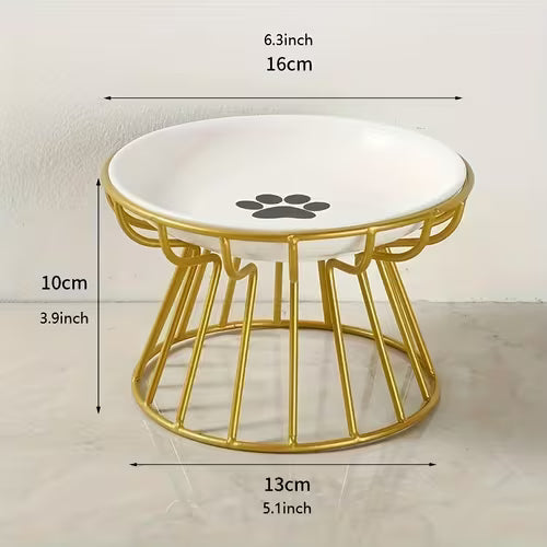 2pcs/1 Set of Nordic Style Elevated Pet Bowls