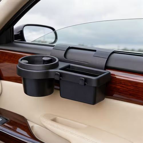 A Multifunctional Car Storage Box Featuring Cup Holders