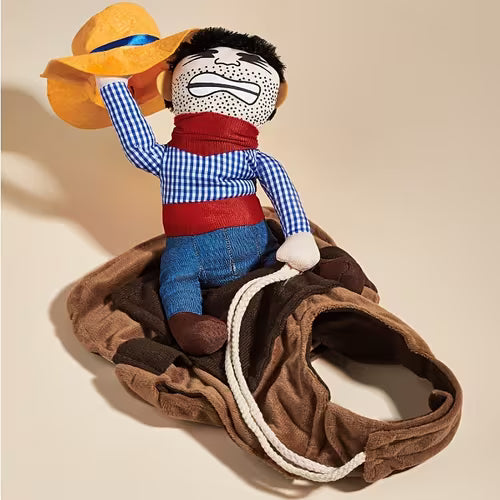Funny Cowboy Rider Pet Costume for Small and Medium