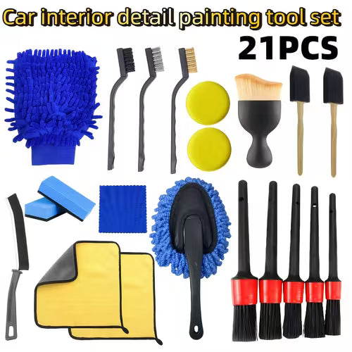 21pcs Car Detail Beauty Tool Set