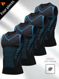 4pcs Summer Men's Sports Vest Ion Shaping Sleeveless
