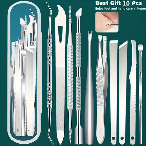 10pcs Stainless Steel Ingrown Toenail Kit / Odorless