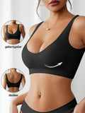 Women's Sports Style Solid Color Bra Underwear