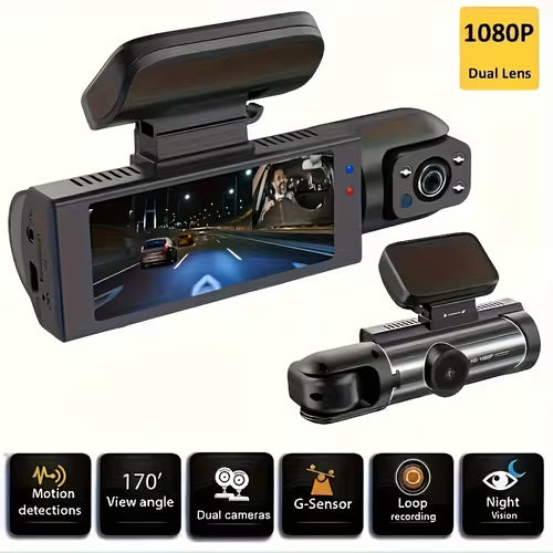 Front 1080P And Inside 720P Dash Camera