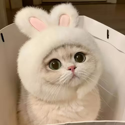 Soft Easter Cat Hat Plush - Wearable Cat Ears