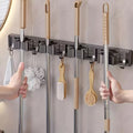 1pc of Heavy-duty Metal Mop and Broom Rack with