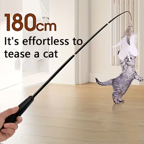 Cat Toy Wand 4-Section Telescoping