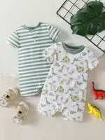 Two New Baby Boy Baby Onesies Are Suitable for 0-9