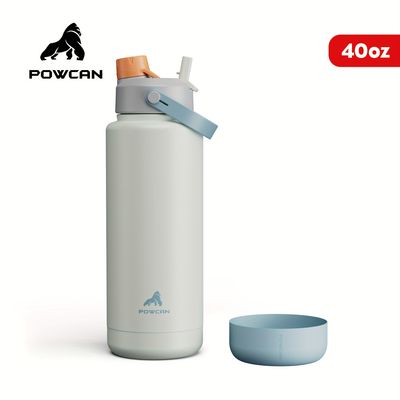 POWCAN 40oz Stainless Steel Insulated Water Bottle