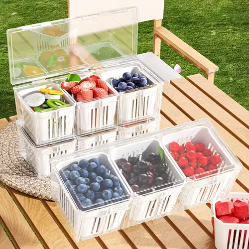 1 Set Kitchen Refrigerator Additions with Lid/Fruit