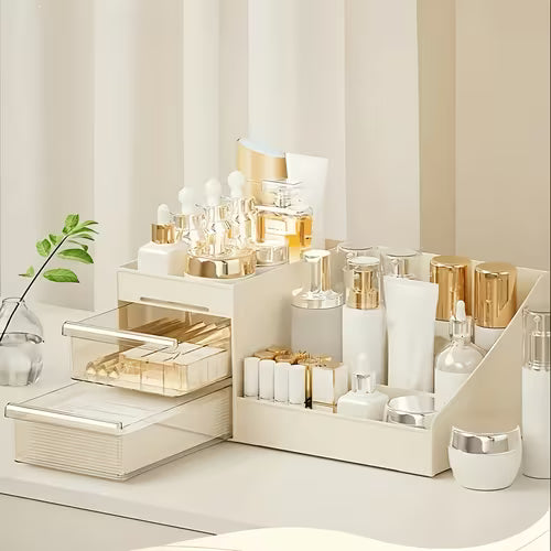 Cosmetic Storage Box with Transparent Drawers