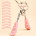Pink Crackle Eyelash Curler with 10 Extra Replacement