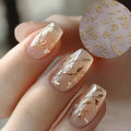 3D Golden Glitter Leaf Nail Art Stickers