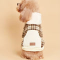 Pet Contrast Color Plaid Sweatshirt