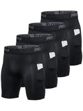 4-Pc Men's Athletic Running Quick-Dry Boxer Briefs