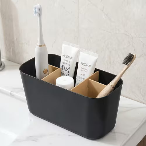 A Desktop Plastic Storage Box with 5 Compartments