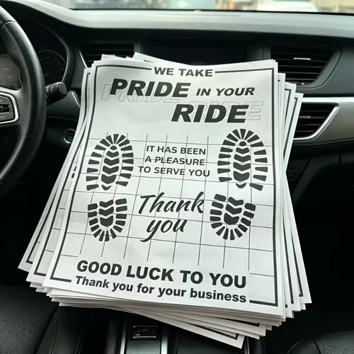 50pcs Paper Floor Mats for Cars