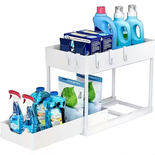 New 2026 Model 2-Tier Sliding Sewer Organizer with