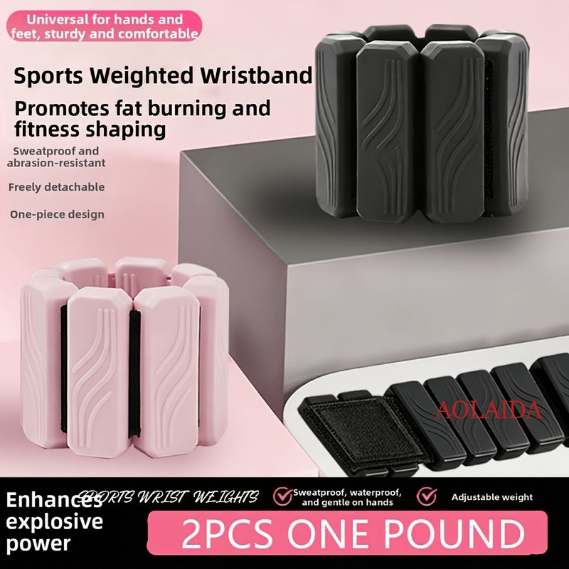 2pcs Adjustable Wrist & Ankle Weights with Removable