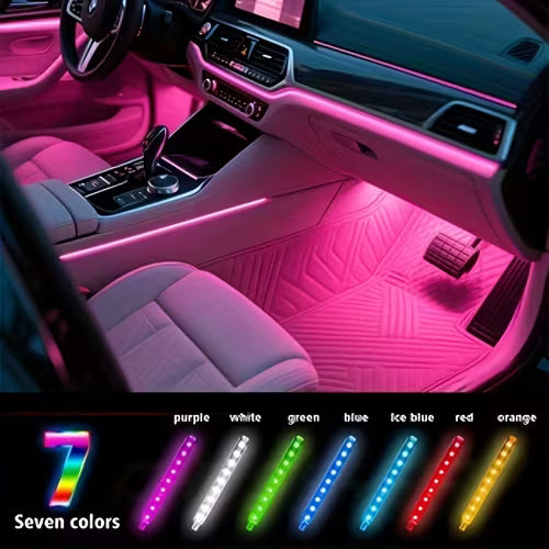 4-in-1 automotive underfoot LED light strip
