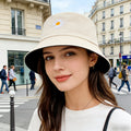 ZOXFAN Unisex Double-Sided Embroidered Daisy Bucket