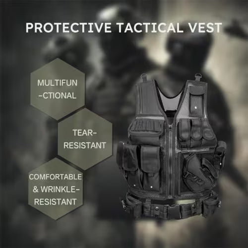 Local Tactical Vest for Men Adjustable 600D Polyester