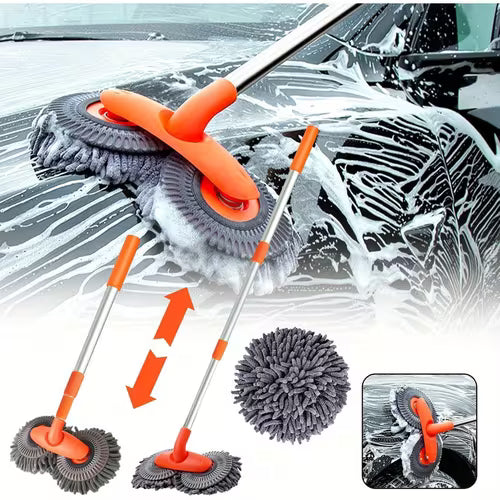 Retractable Dual-Head Car Wash Brush 360 Degree