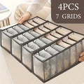 4pcs Set of 7-Compartment Folding Storage Boxes