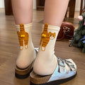 1/2 Pairs AHEAYUAN & 3D Kitten Socks with Egg-Shaped
