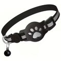 1pc Airtag Cat Collar with Bell And Reflective Stripes