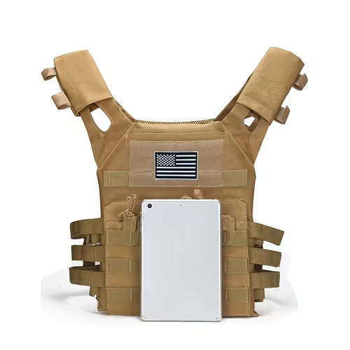 New Adjustable Lightweight Black Tactical Vest with