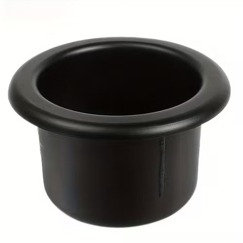 1pc Black Plastic Beverage Cart Cup Holder