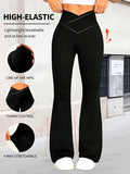Women's Solid Color Slightly Flared Skinny Fit Butt