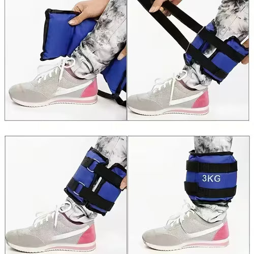 2pcs Adjustable Weighted Ankle Wrist Support Bands: