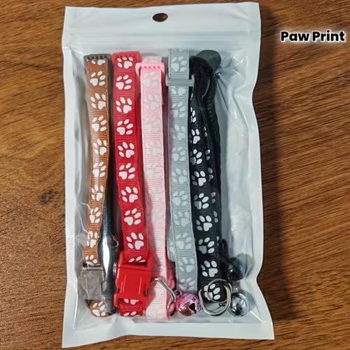 5pcs LOPETSTTO Cat & Dog Collar Set - Colorful