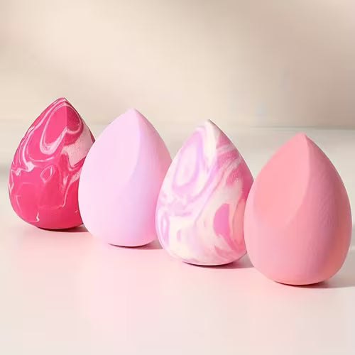 4pcs Soft Makeup Sponge Set | Light Color Wet And Dry