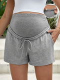 Maternity Sweatshirt Fabric Drawstring Waist Side