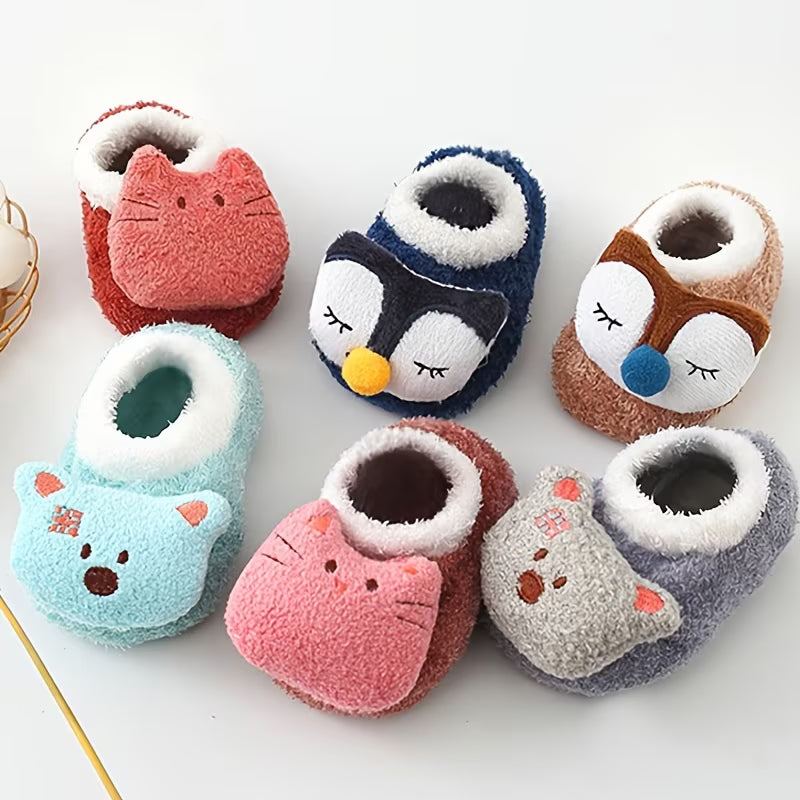 Cute Cartoon Animal Feather Socks for Baby Boys