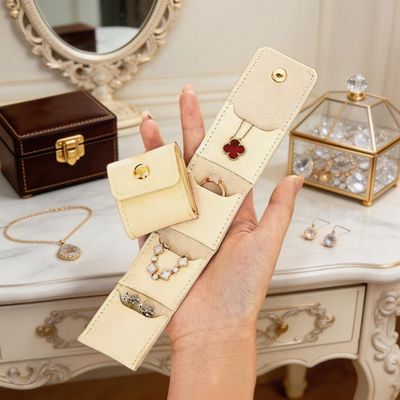 4-Compartment Foldable Multifunctional Travel Jewelry