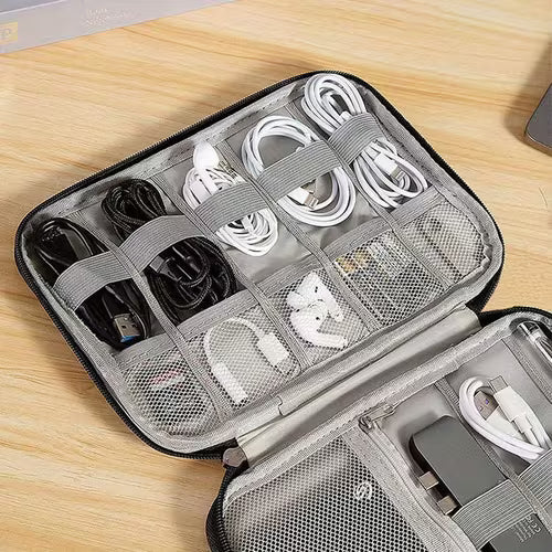 1pc Travel Cable Organizer Case Multi-Pocket
