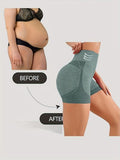 2pcs Women's High-Waist Breathable Mesh Shorts Butt