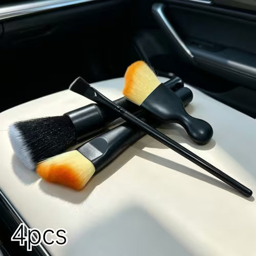 4pcs Car Cleaning Brush Set: Long and Short Brushes