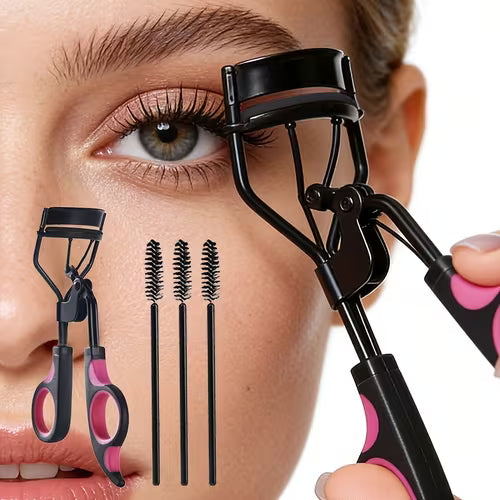 J·FOCUS Eyelash Curler And Brush Set | Ergonomically